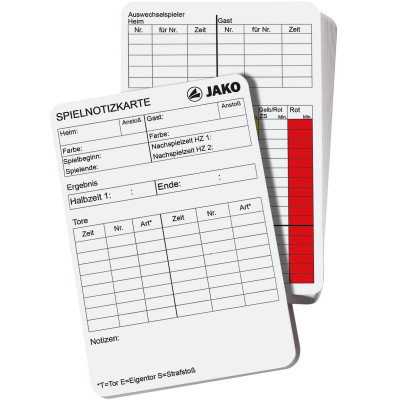 Referee memo cards refill set