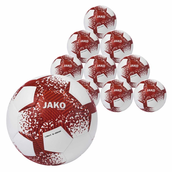 JAKO 10x Ballpack Lightball Performance white burgundy 350g